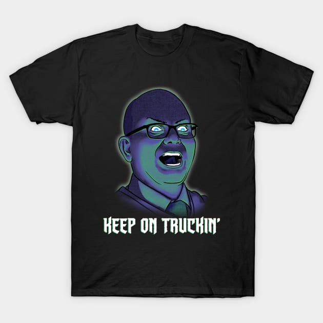 Colin Robinson's Keep on Truckin' T-Shirt by Wozzozz